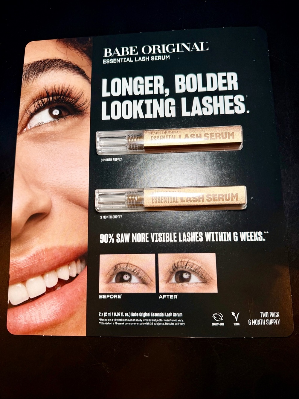 BABE ORIGINAL Essential Lash serum 0.07 fl oz / 2ml (2 pk) 6 Month Supply